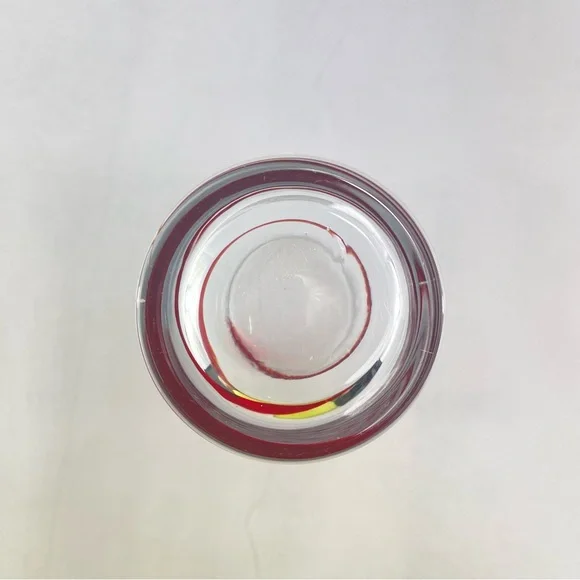 Pier 1 Retired Red Swirl Hand Blown 12 Oz Tumblers Set of 6 - Picture 6 of 8